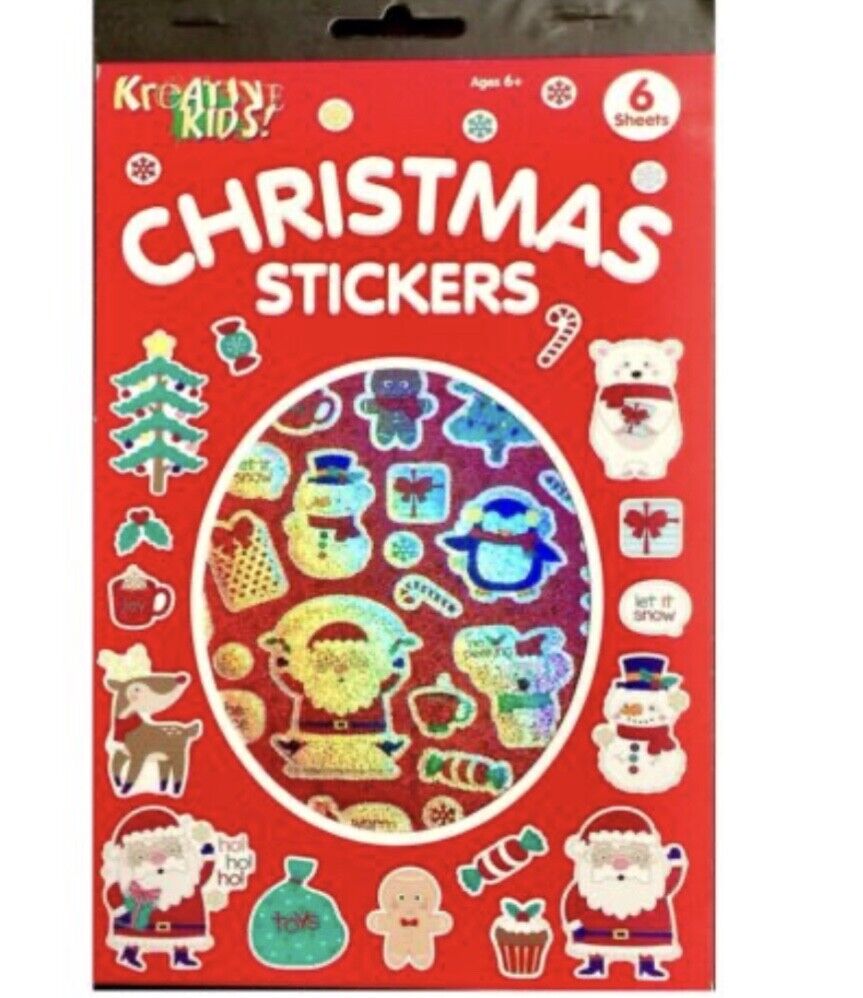 1 Pad Christmas Holiday Die-Cut Sticker Book - Choose Your Design