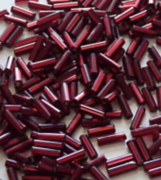 1100+ Bugle Glass 6.5-7.5mm Tube Seed Beads - Choose Your Colour