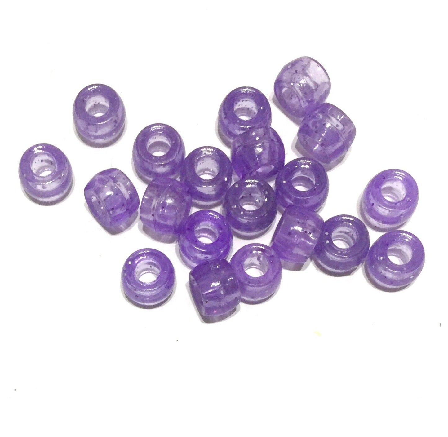 200x Mix Coloured Acrylic Pony Beads - Choose Between Glitter, Opaque, Metallic