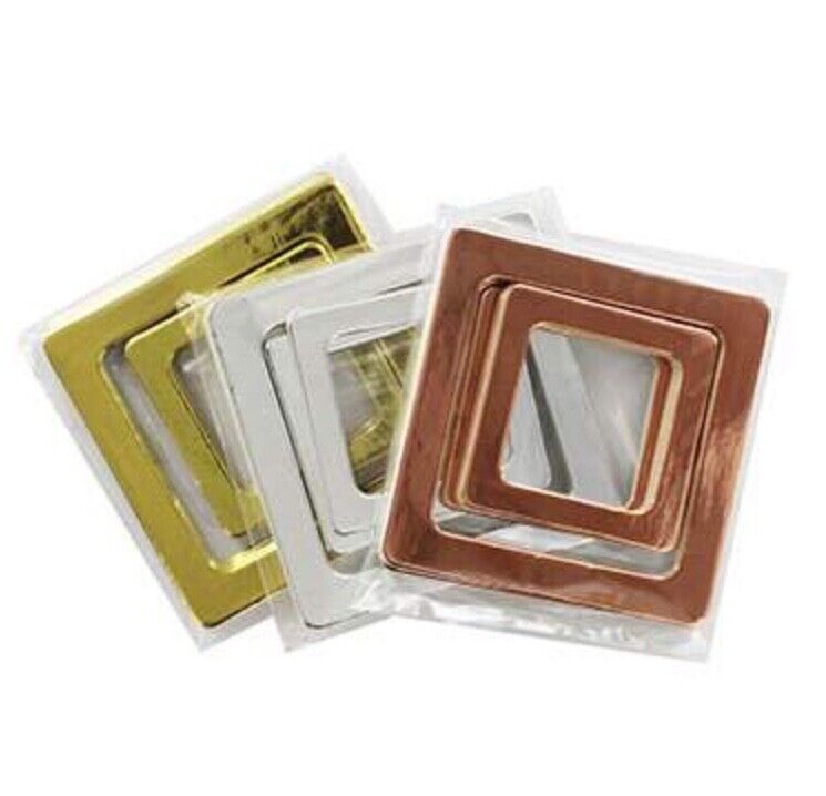 10X Self-Adhesive Metallic Craft Frames - Choose Your Colour