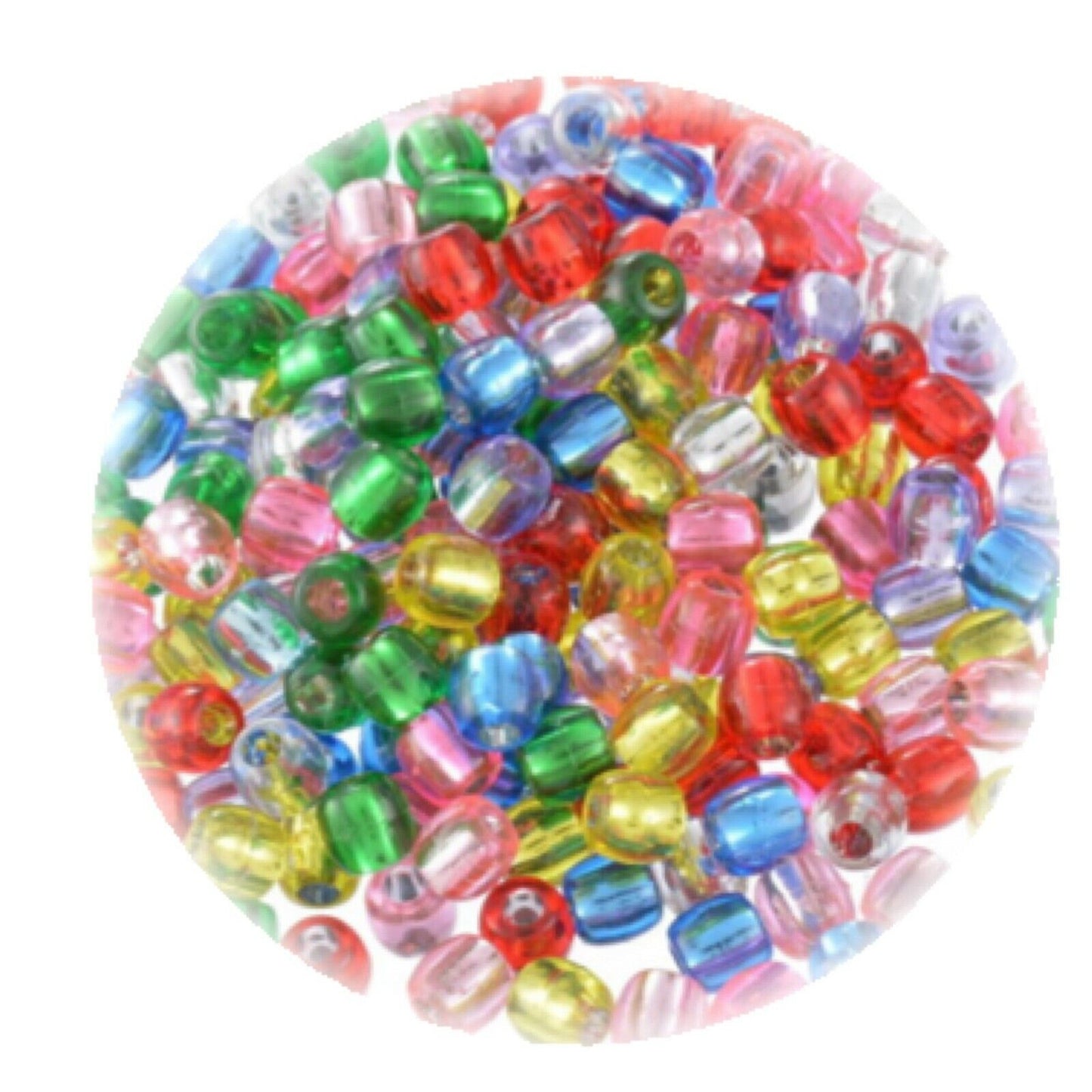 100x Mix Coloured Mix Style Large Hole Fancy Beads - Choose your Style