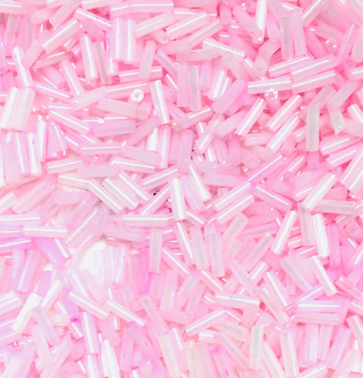 1400+ Bugle Glass Tube 6.5-7.5mm Seed Beads - Choose Your Colour