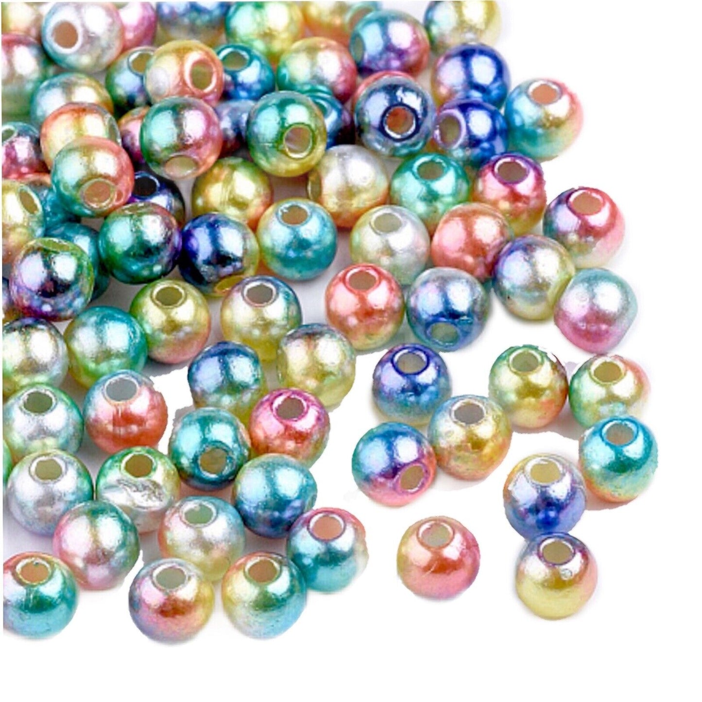 1000x Tiny 3mm Acrylic Faux Pearl Beads for Jewellery Making - Pick Your Colour