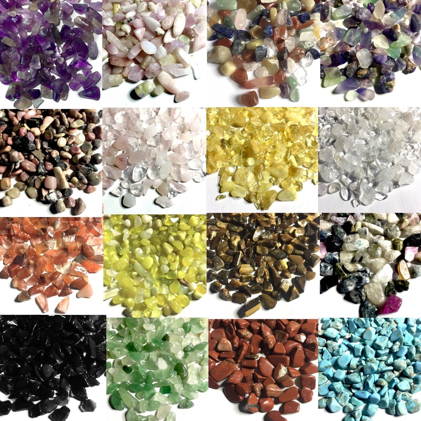 40g Natural Stone Gemstone Crystal 4mm-20mm Chips Nuggets No Holes