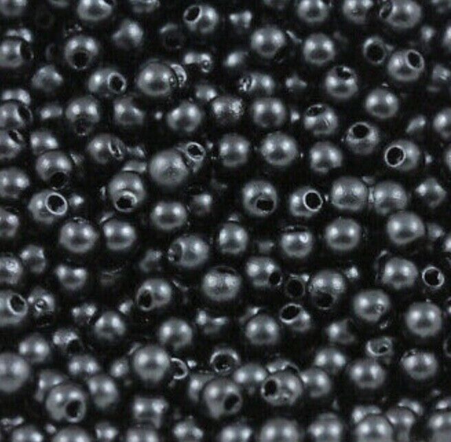 1000x Tiny 3mm Acrylic Faux Pearl Beads for Jewellery Making - Pick Your Colour