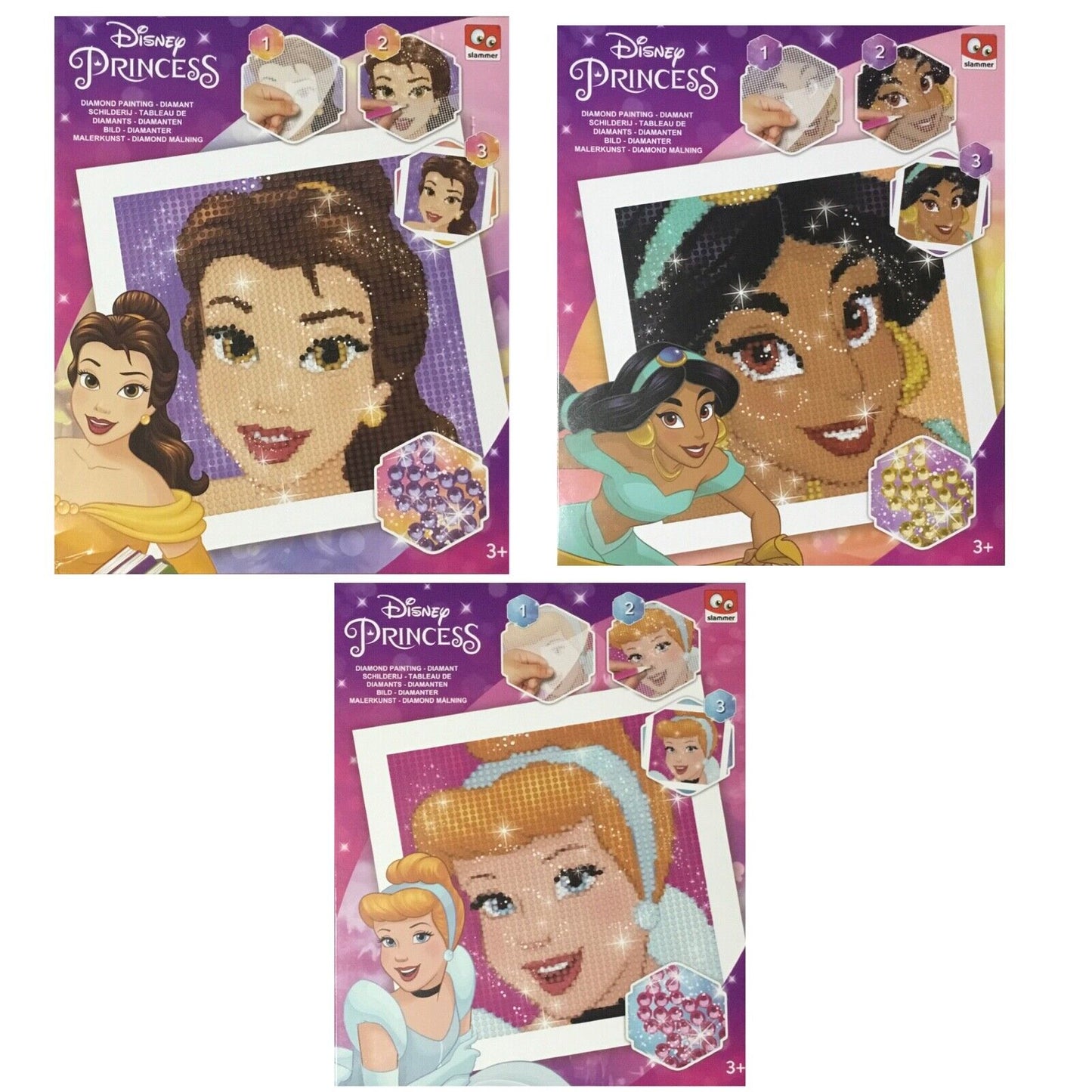 1x Disney Princess Resin Diamond Art Embroidery DIY Box Kit