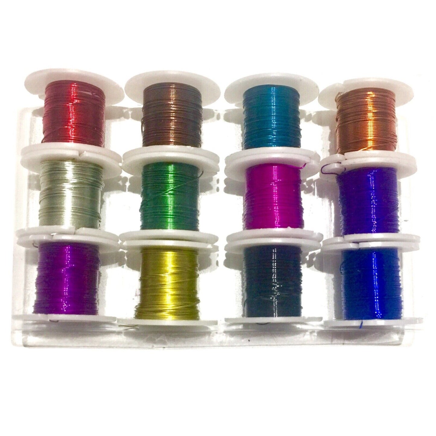 4x Mini Spools of 3M ea Multi Colour Craft Wire for Beading