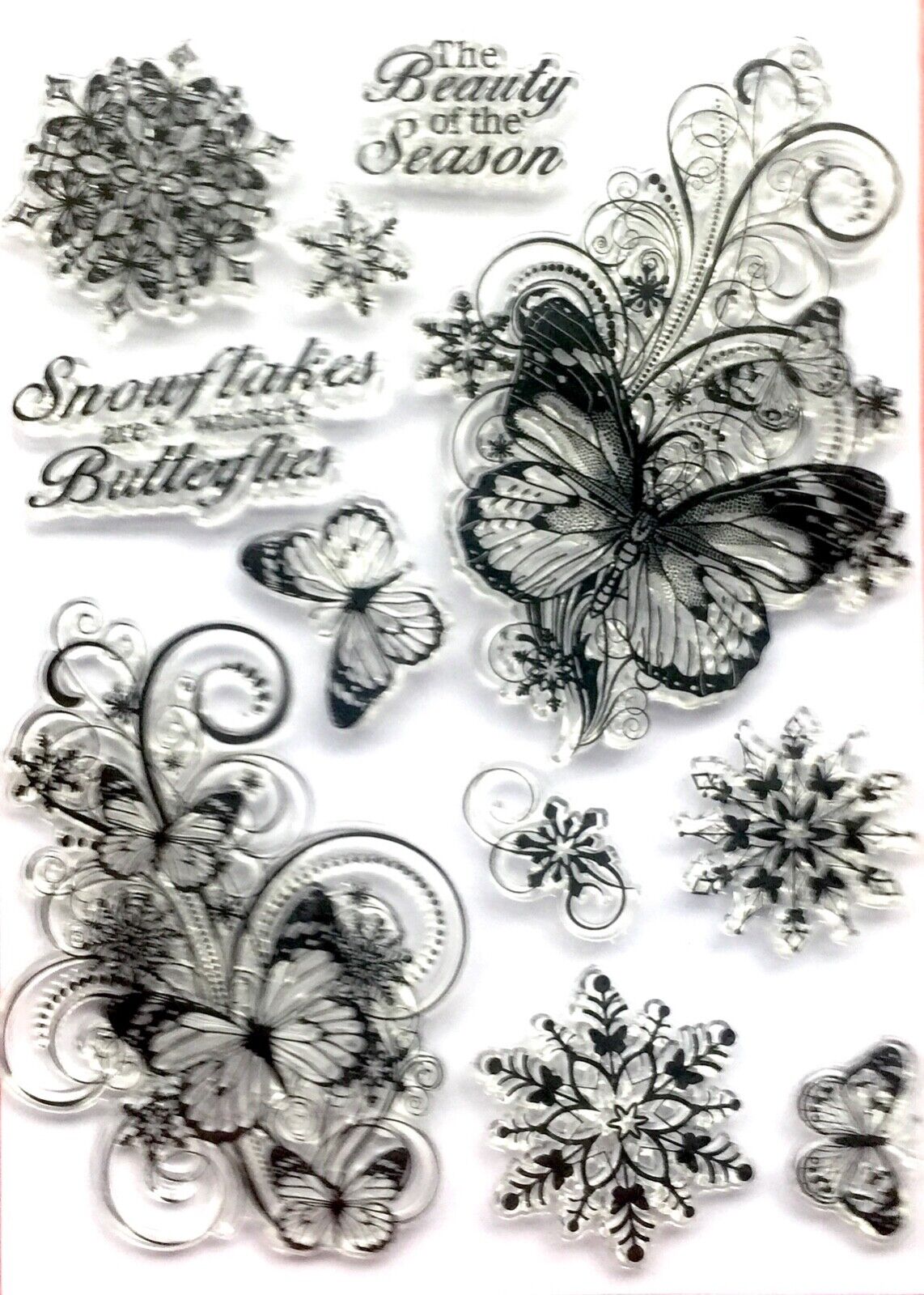 Card Making Scrapbooking Silicon Clear Stamp Set - Pick your Design