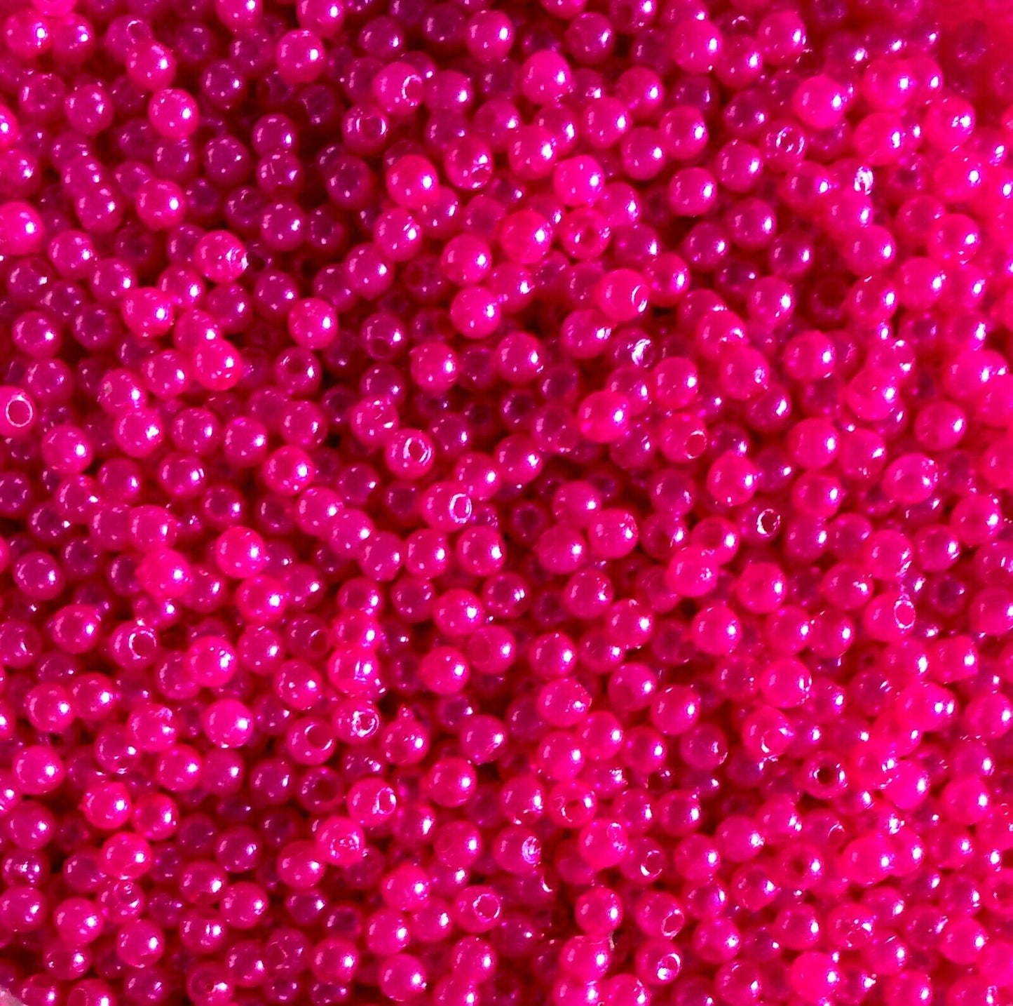 1000x Tiny 3mm Acrylic Faux Pearl Beads for Jewellery Making - Pick Your Colour
