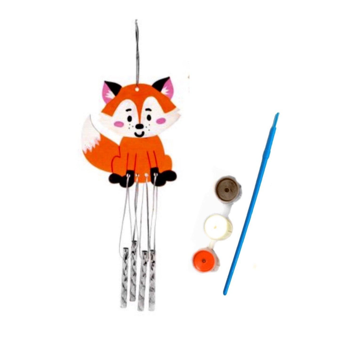 1x Design Your Own Cute Wooden Animals Windchime Kit