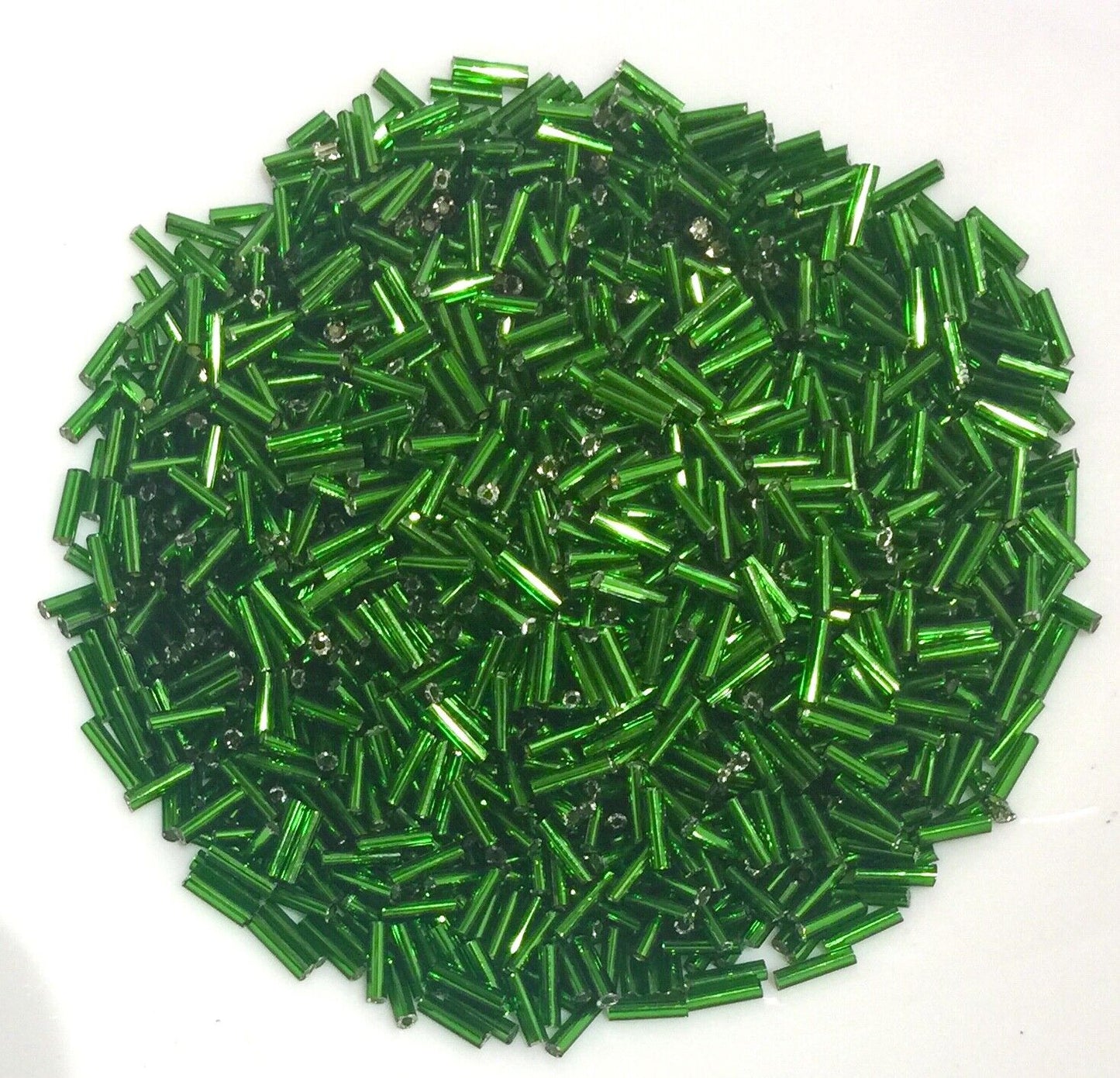 1100+ Bugle Glass 6.5-7.5mm Tube Seed Beads - Choose Your Colour