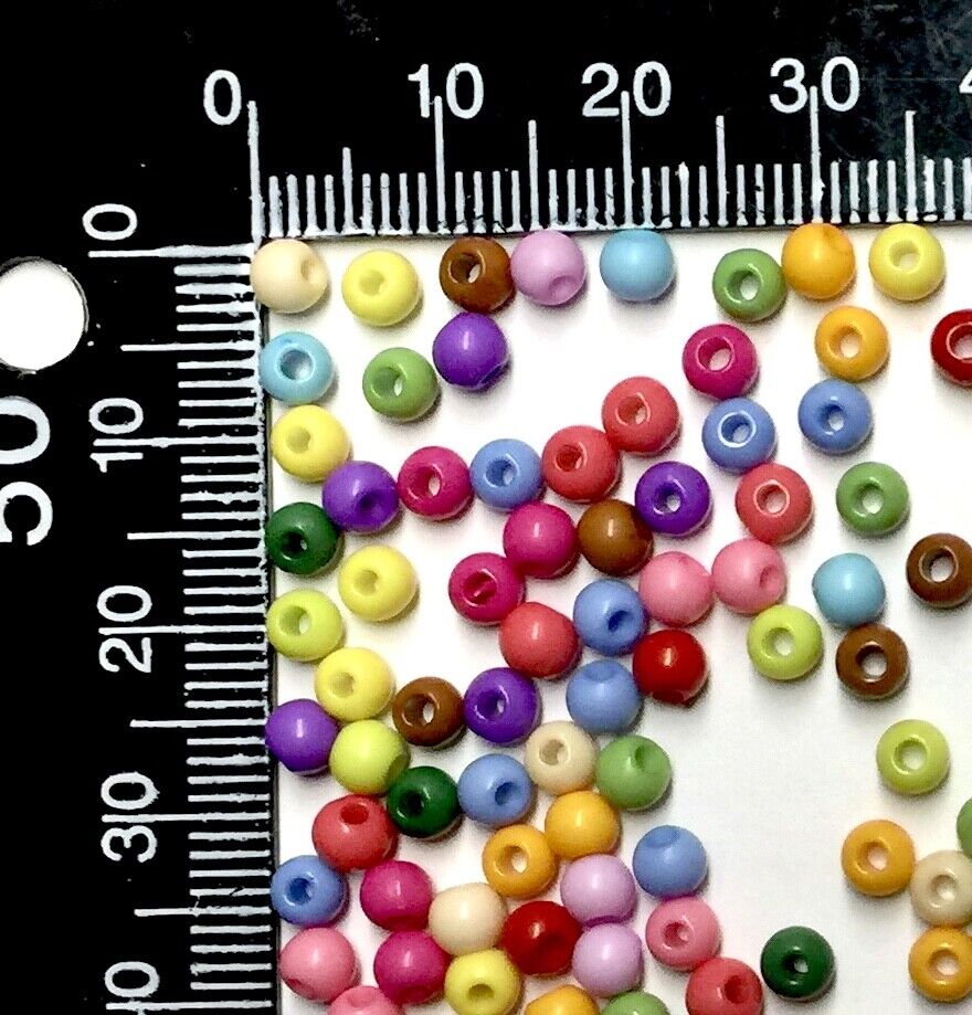 500x Solid Chunky Acrylic Small 4mm Ball Beads - Pick Your Colour