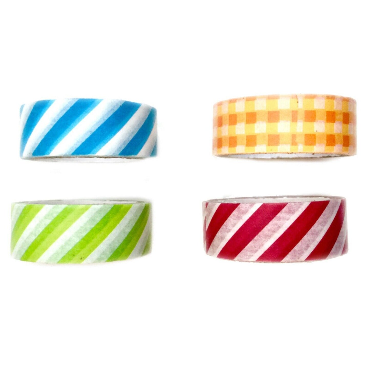 4x Roll Multi Colour 3mx4 15mm Patterned Washi Tape