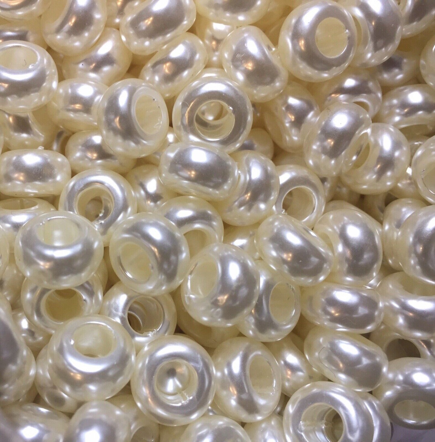10x Mix Style Acrylic & Resin, Polymer Clay or Glass European Large Hole Bead