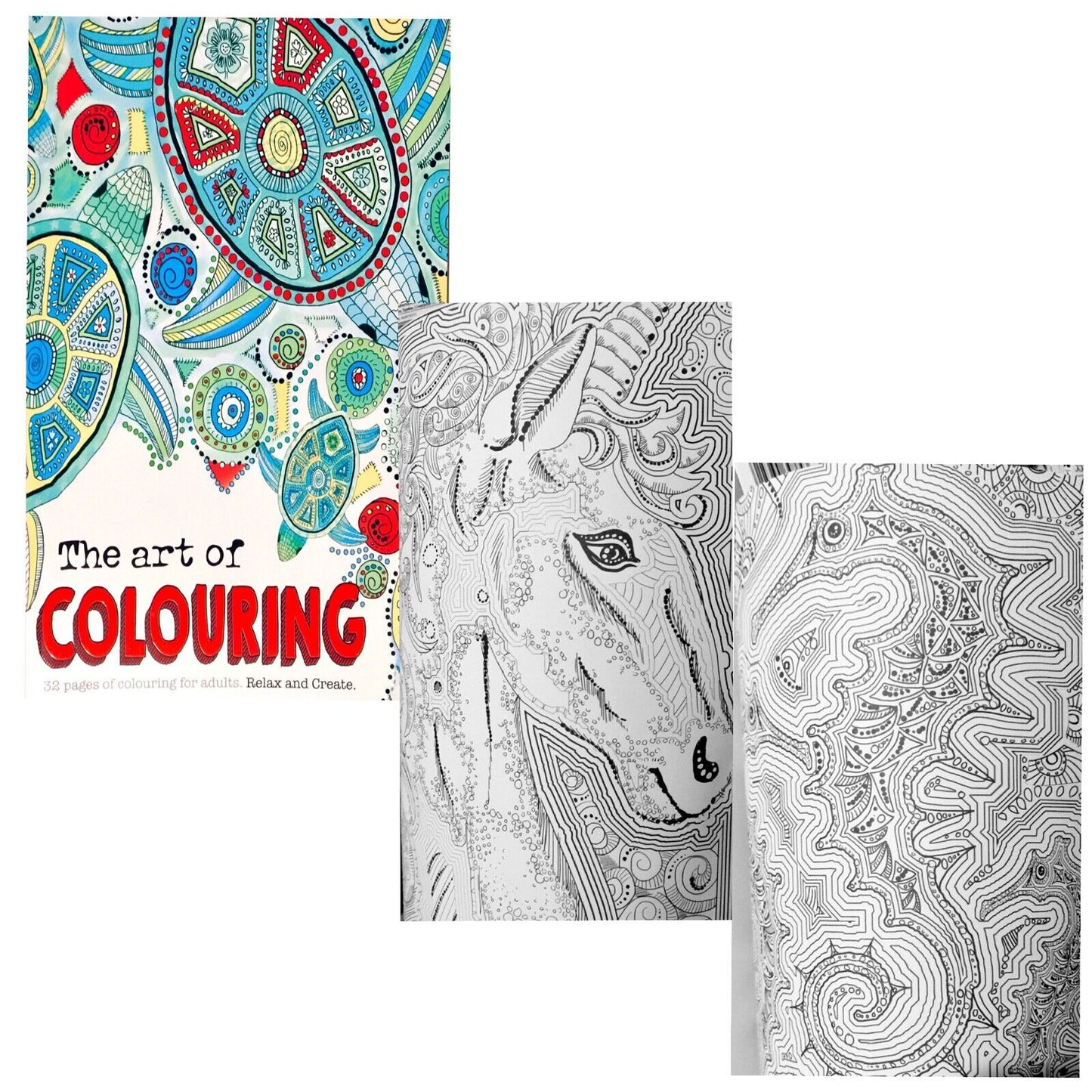 The Art of Colouring Relax & Create by Jo Joof -32 pages of Colouring for Adults