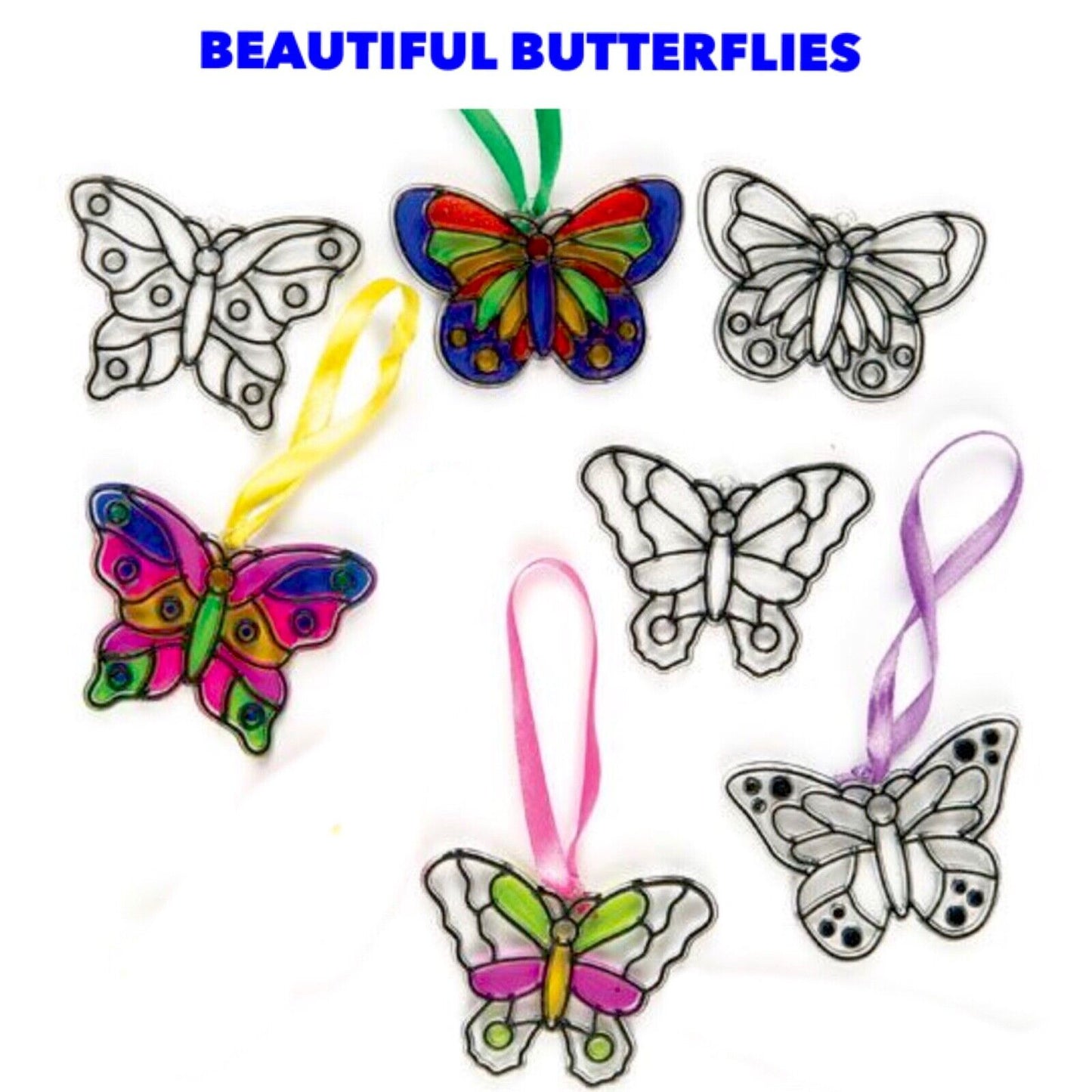 1x Cute Animals or Mythical Creatures Paint Your Own Suncatcher DIY Kit