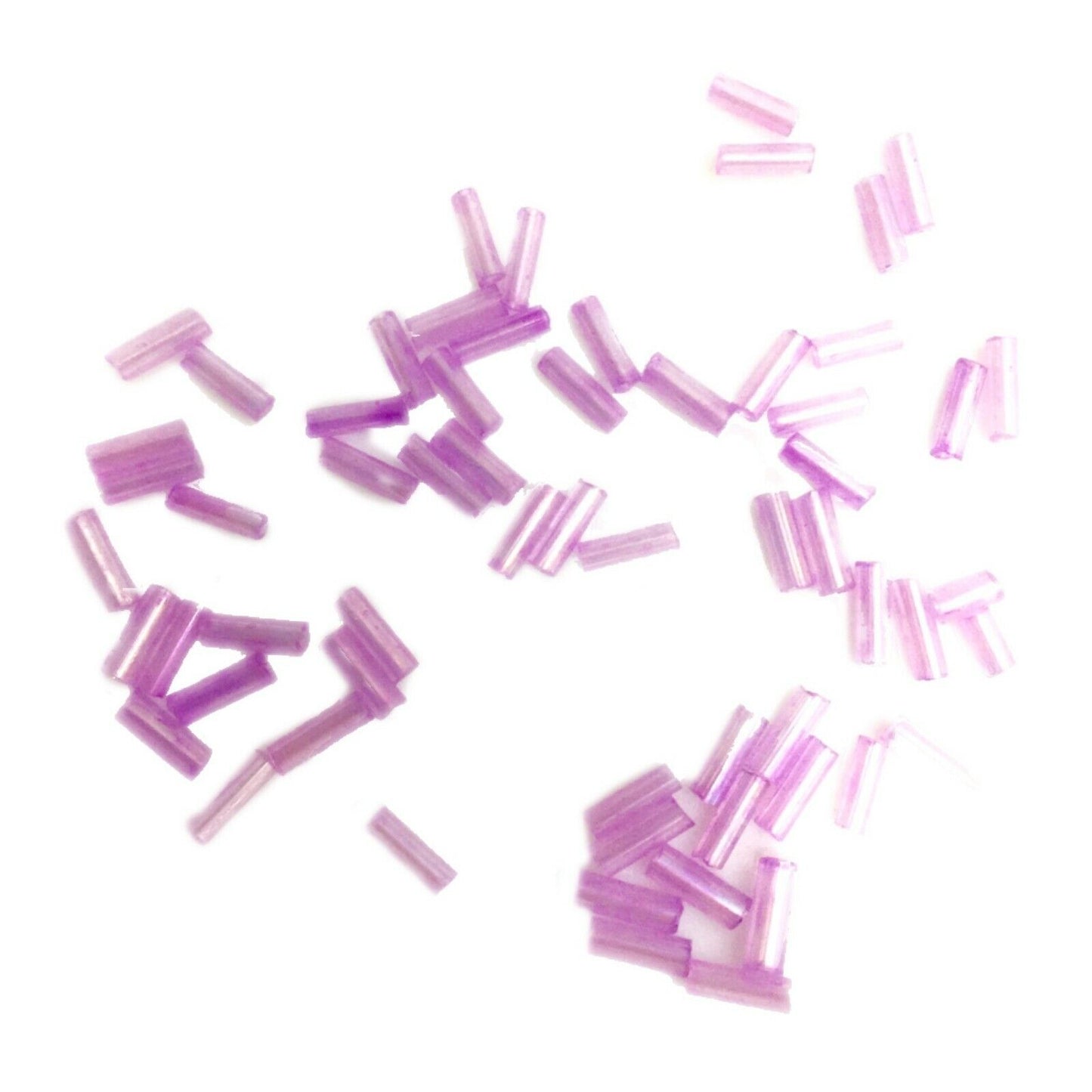 1100+ Bugle Glass 6.5-7.5mm Tube Seed Beads - Choose Your Colour