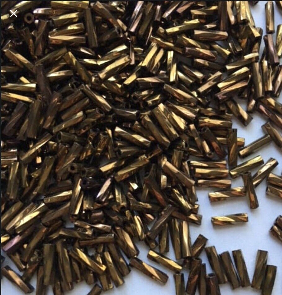 650+ Twisted Spiral 6mm Bugle Tube Glass Seed Beads - Pick Your Colour