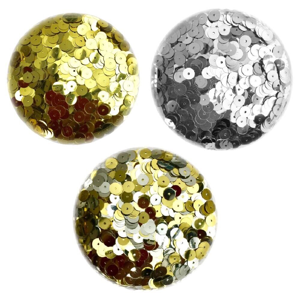 20gms Flat Loose Sequin 6 or 8 mm for Crafting/Sewing - Gold, Silver or Mixed