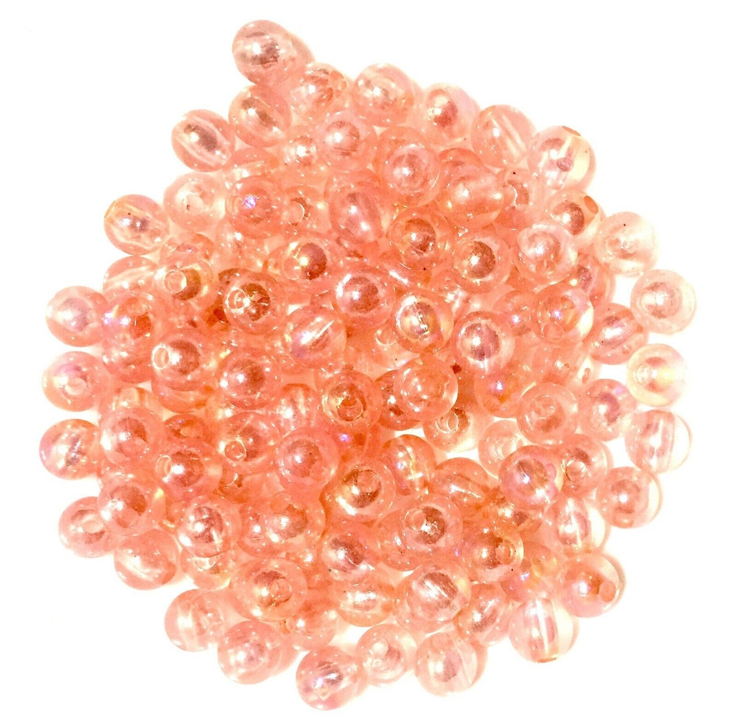 100x Acrylic 8mm Iridescent Coloured Beads - Choose Your Colour