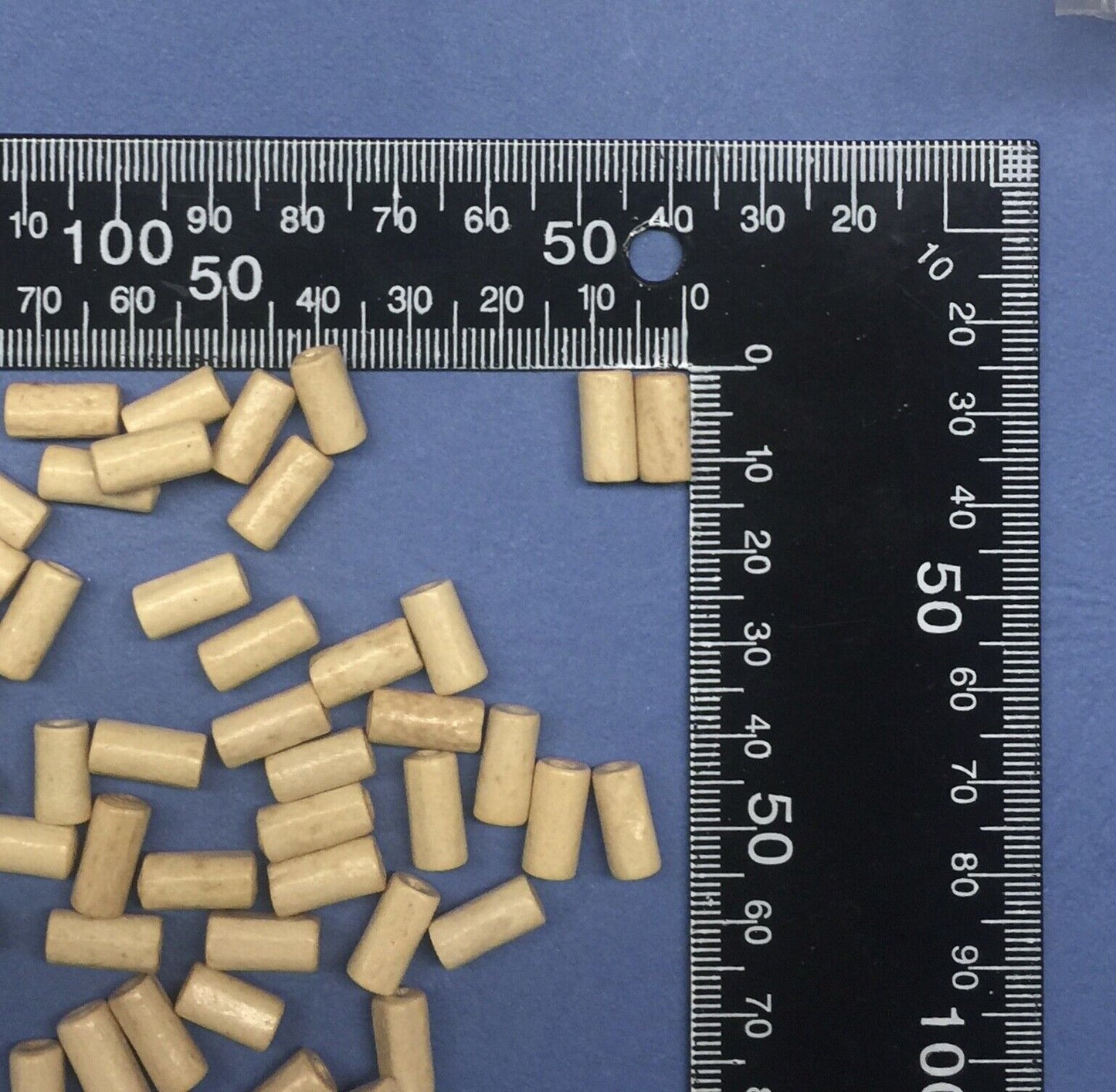100x Wooden 12mmx5mm Tube Beads - Choose Your Colour