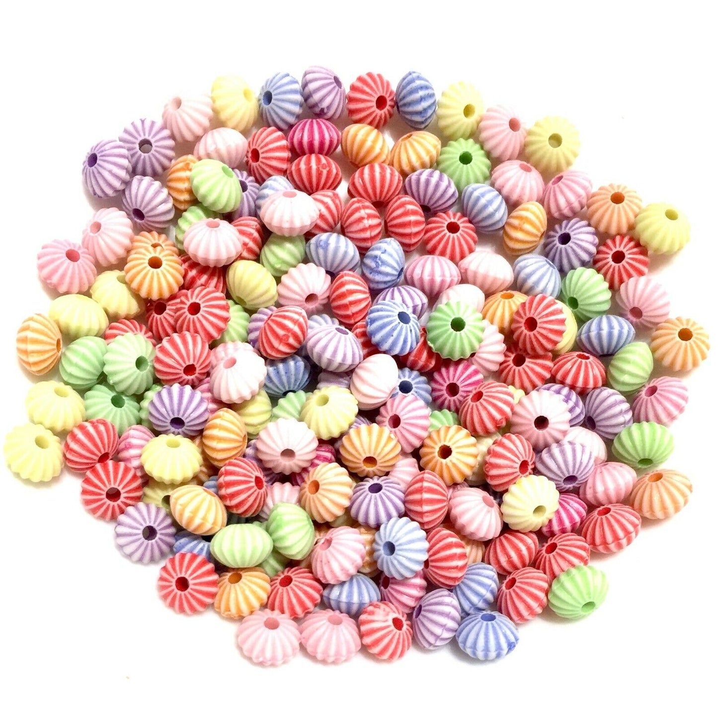 200x Rondelle or Tubular Acrylic Spacer Beads - Pick Your Style