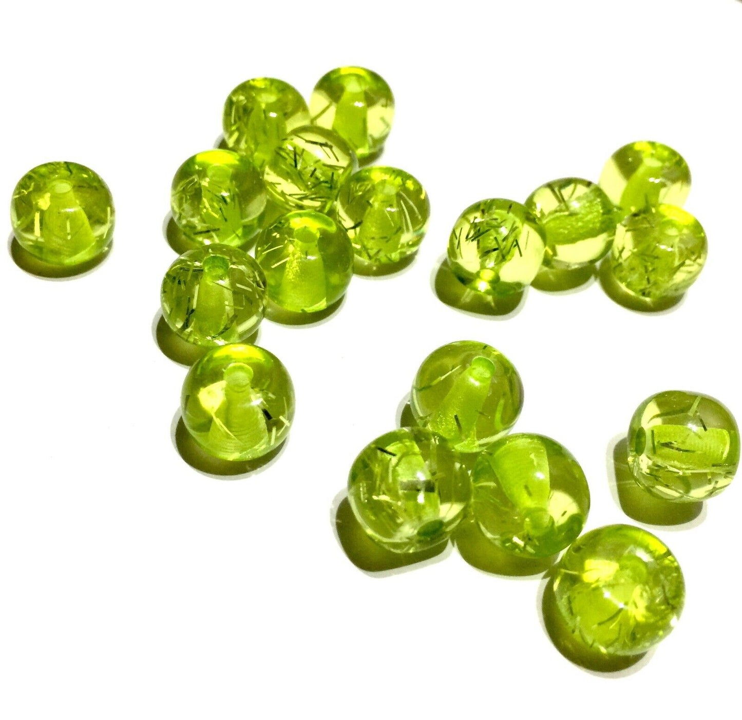 50x Transparent 10MM Acrylic Beads for Jewellery Making - Choose Your Colour