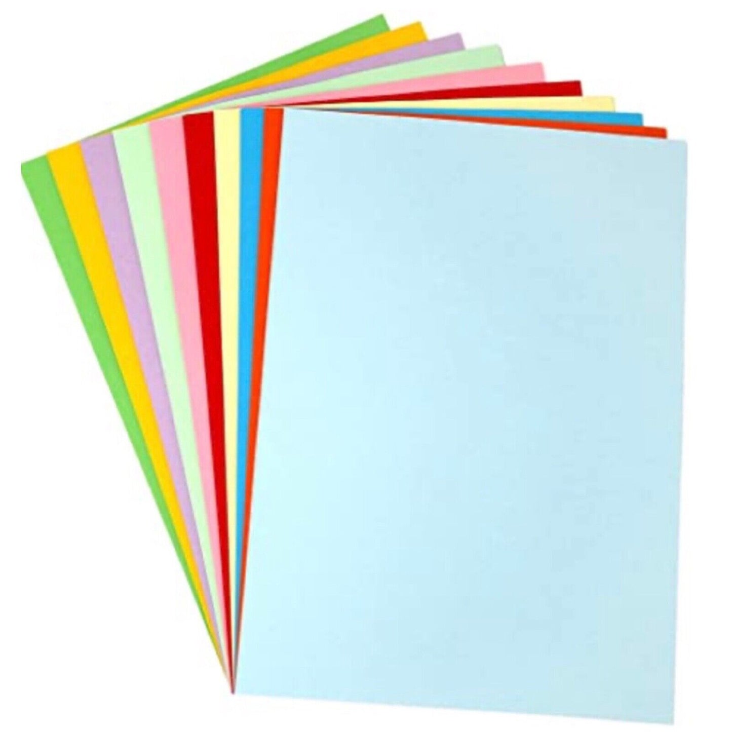 40x Sheets of A4 Coloured Activity 80gsm Paper Craft - Bright, Neon or Pastel
