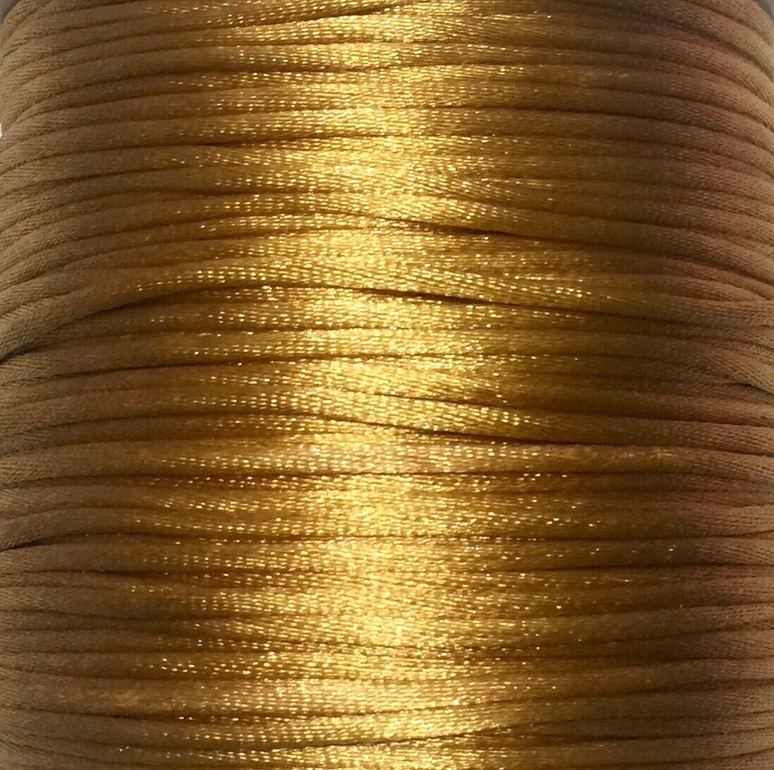 10x Yards Macrame Rattail 3mm Shamballa Cord - Pick your colour
