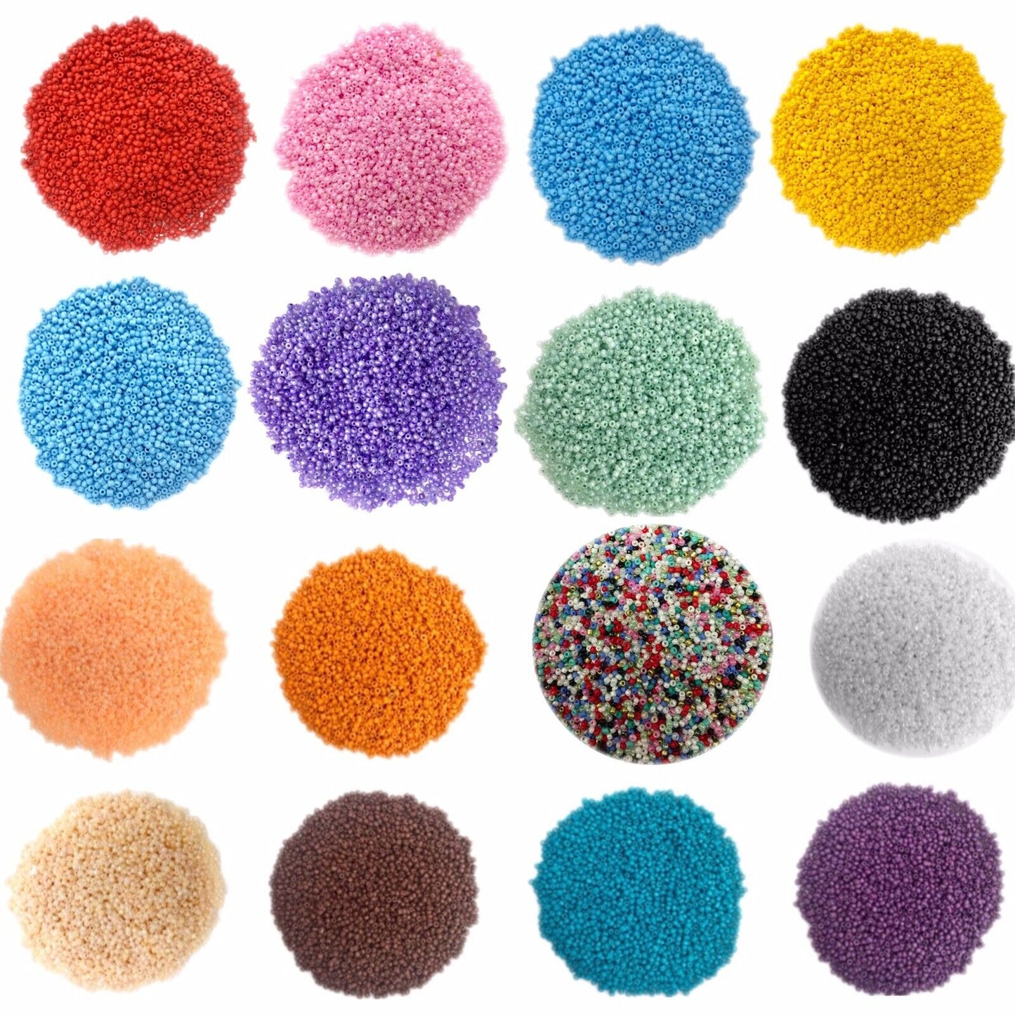 3000+ Glass 2mm Seed Beads Opaque - Pick your Colour