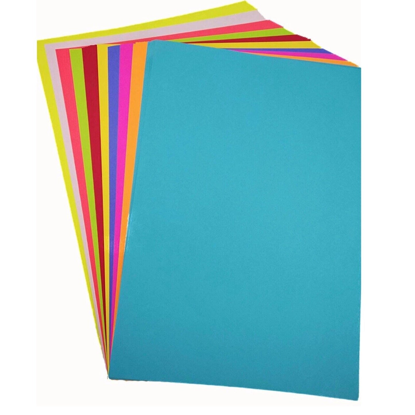 40x Sheets of A4 Coloured Activity 80gsm Paper Craft - Bright, Neon or Pastel