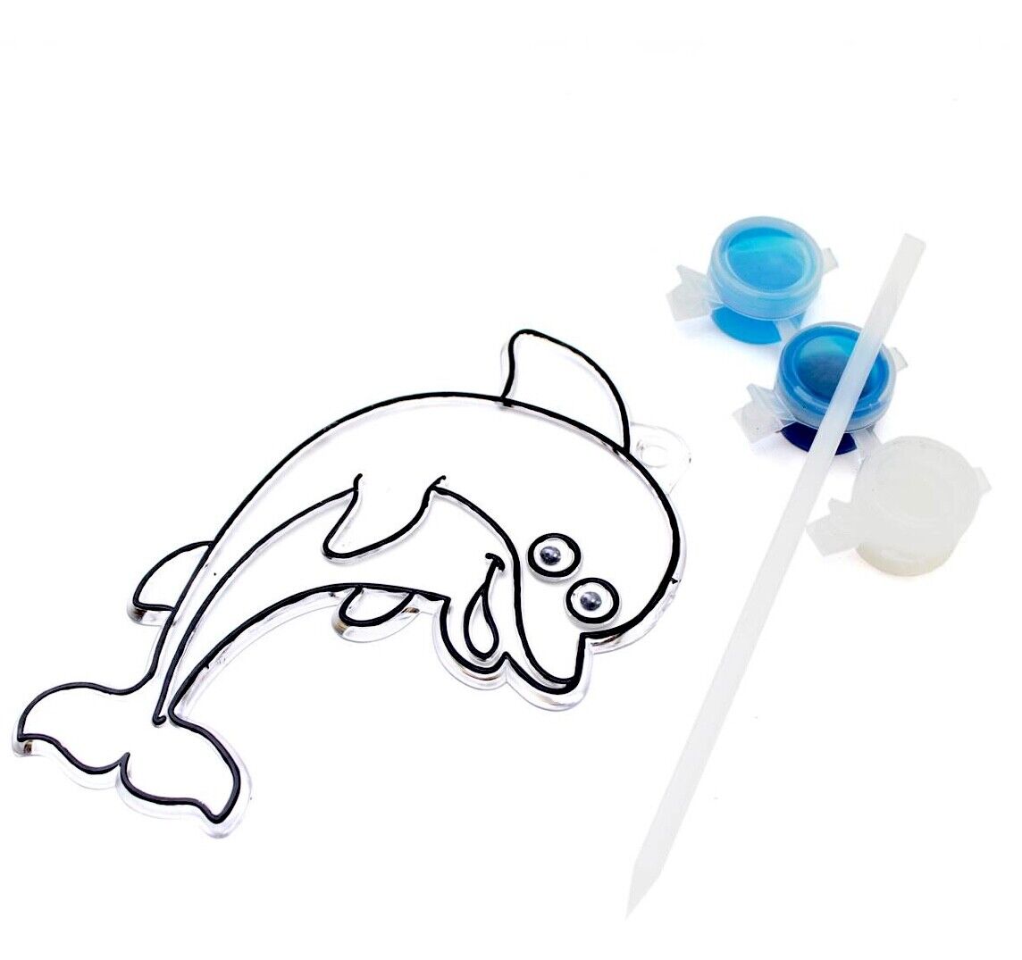 1x Cute Animals or Mythical Creatures Paint Your Own Suncatcher DIY Kit