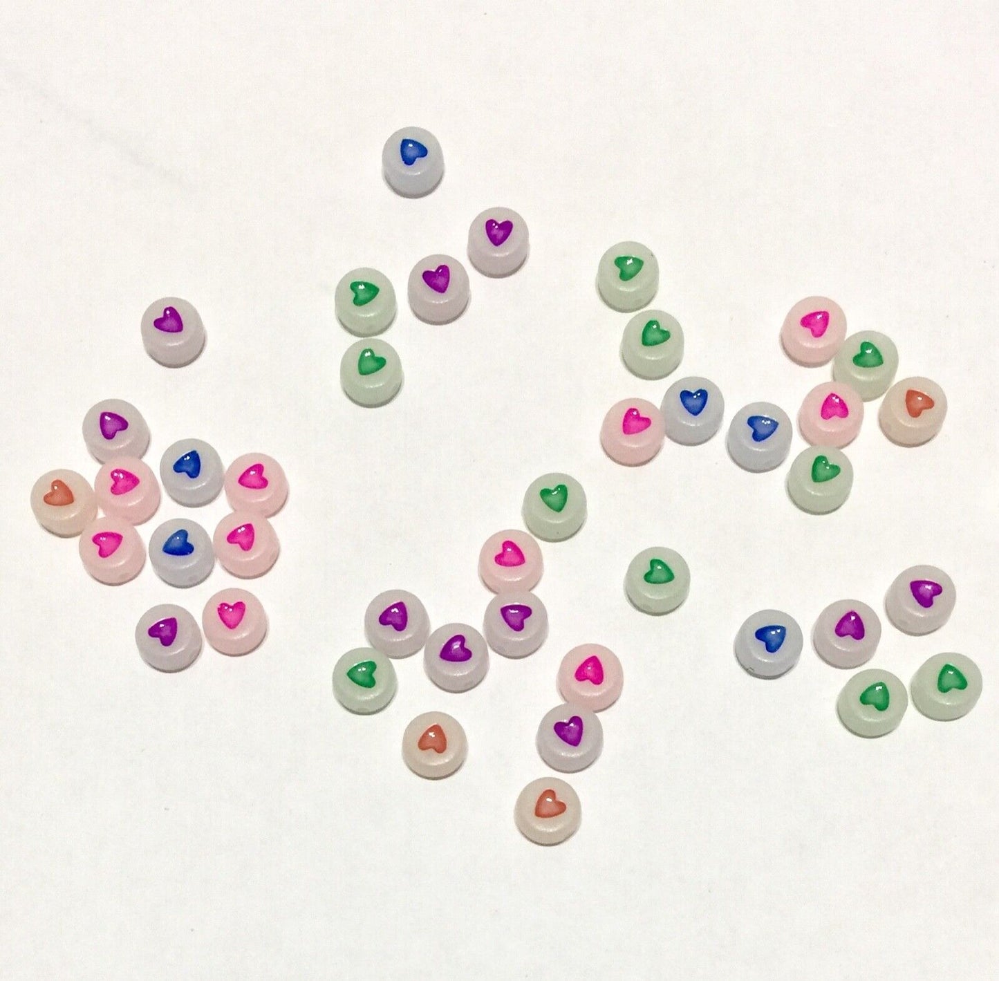 200x English Letter 6mm-7mm Flat Round Beads for Jewellery Making