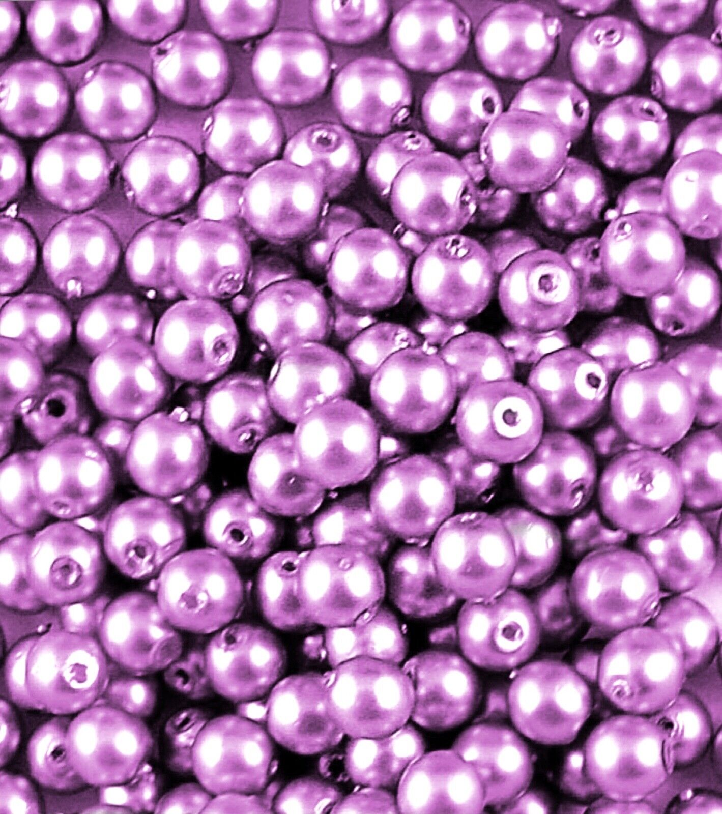 200x Acrylic 6mm Faux Pearl Beads - Choose Your Colour