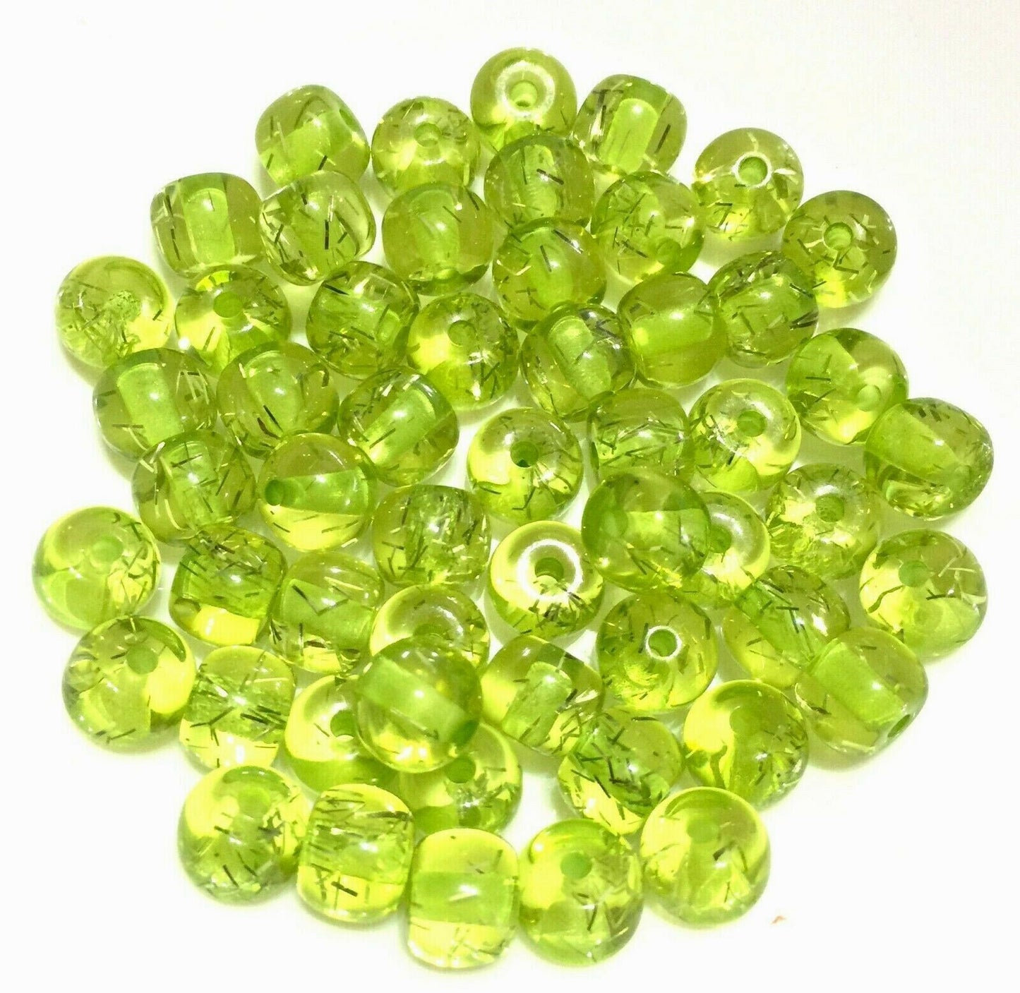 50x Transparent 10MM Acrylic Beads for Jewellery Making - Choose Your Colour