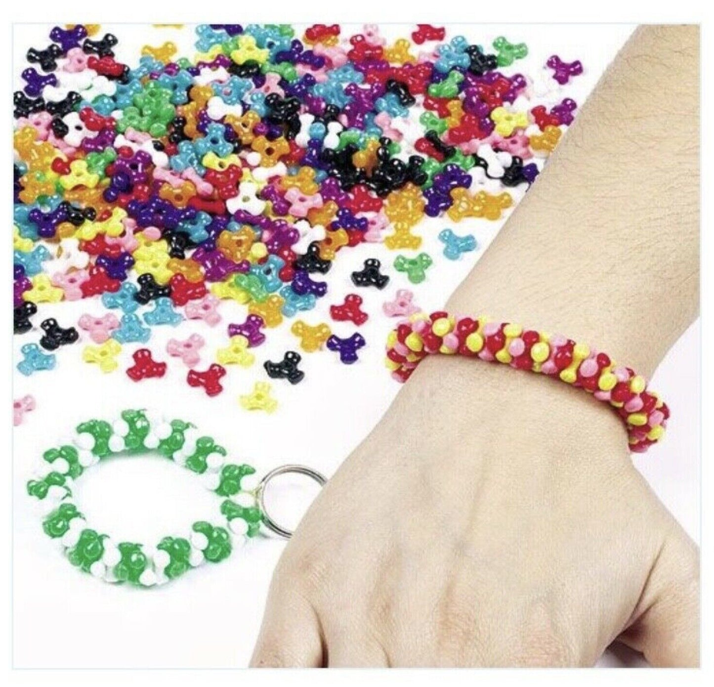 200x Mix Colour 10mm Tri-Beads for Jewellery Craft Making - Choose Your Colour