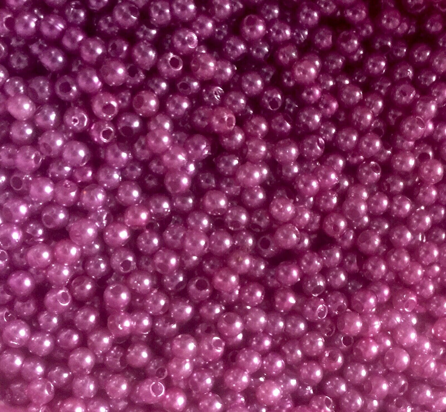 1000x Tiny 3mm Acrylic Faux Pearl Beads for Jewellery Making - Pick Your Colour