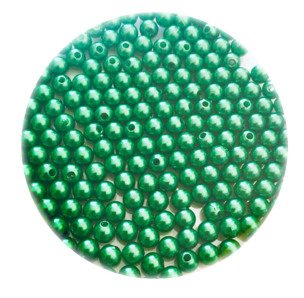 200x Acrylic 6mm Faux Pearl Beads - Choose Your Colour