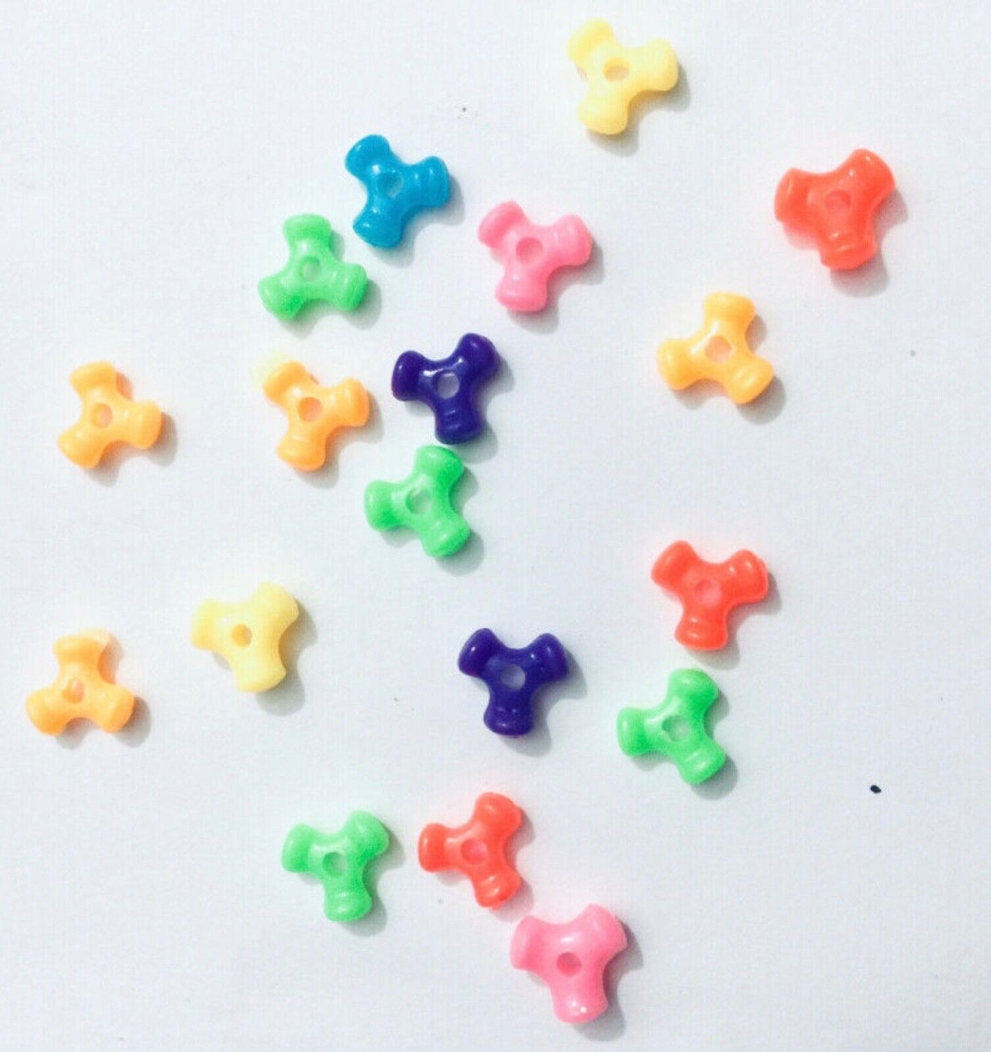 200x Mix Colour 10mm Tri-Beads for Jewellery Craft Making - Choose Your Colour