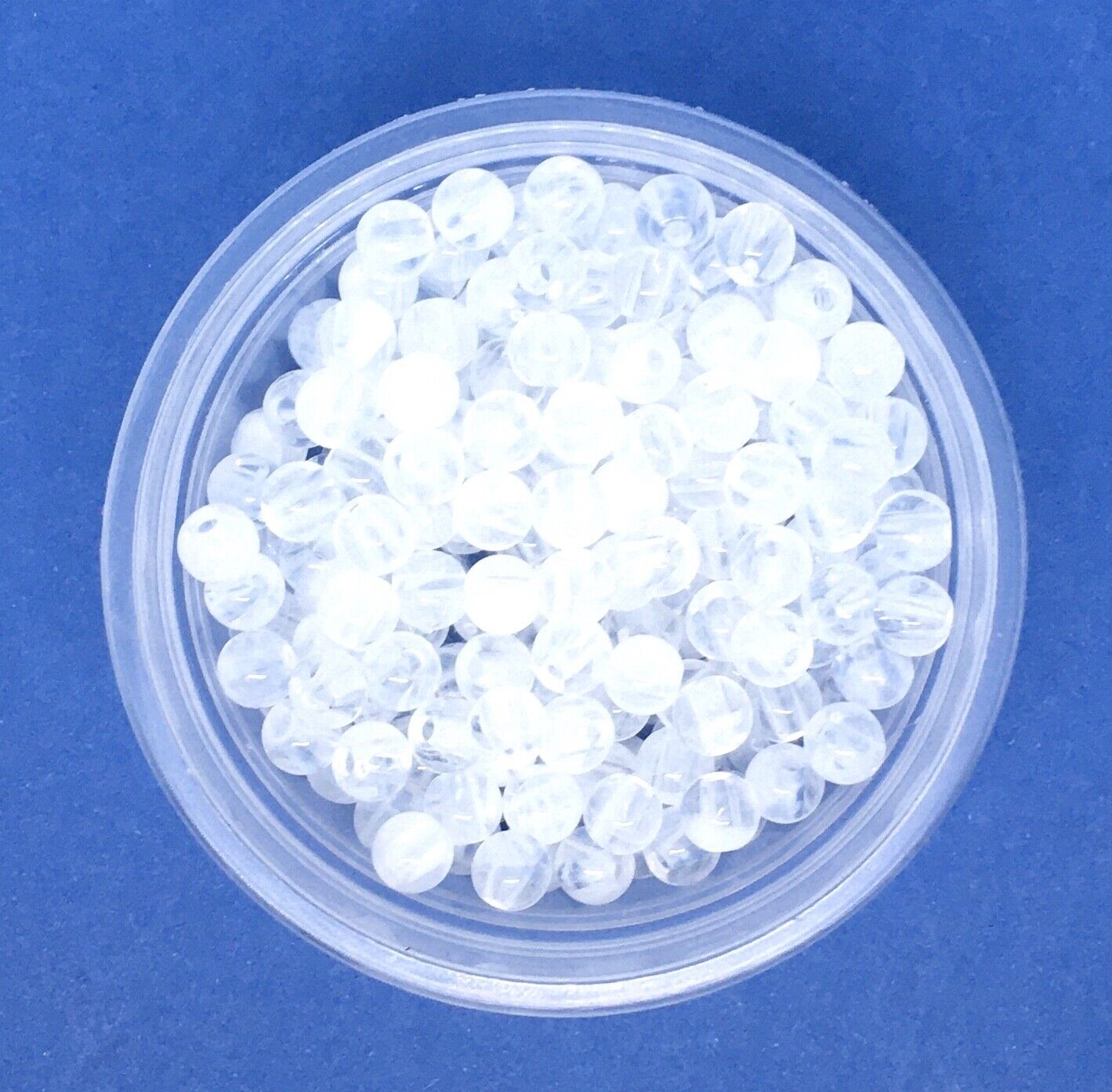 150x White 6mm or 8mm Acrylic Beads for Jewellery Making
