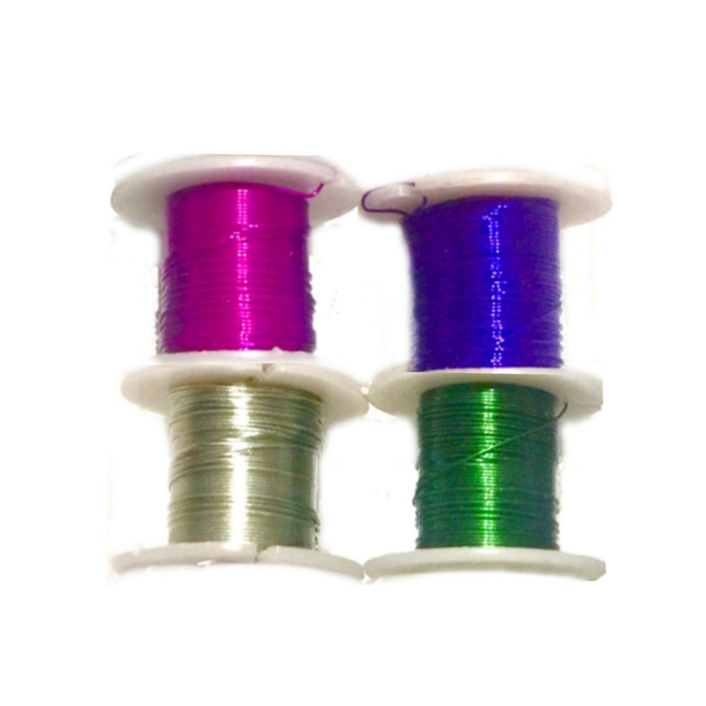 4x Mini Spools of 3M ea Multi Colour Craft Wire for Beading