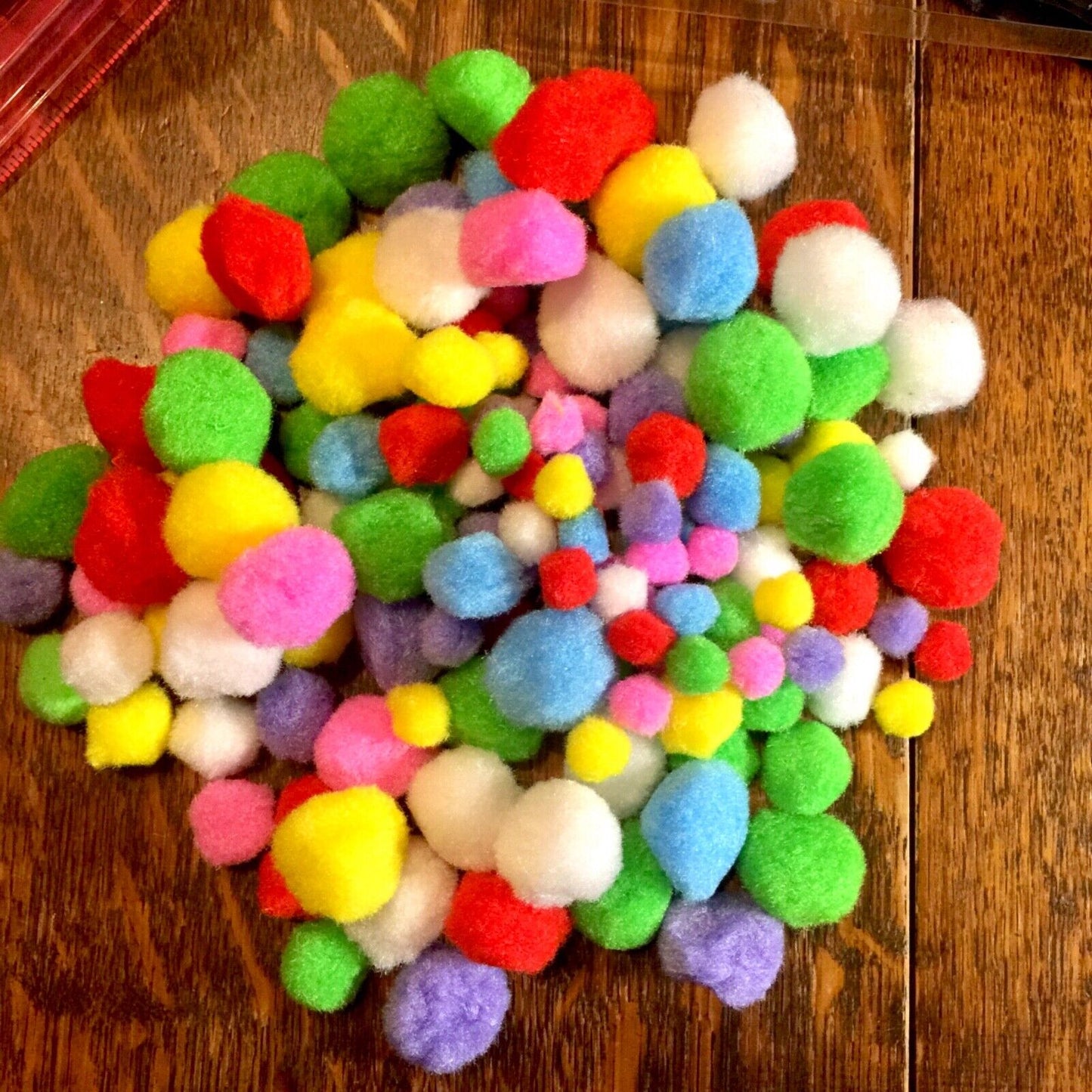 150x Mix Coloured Mix Sizes Pom-poms for Crafting
