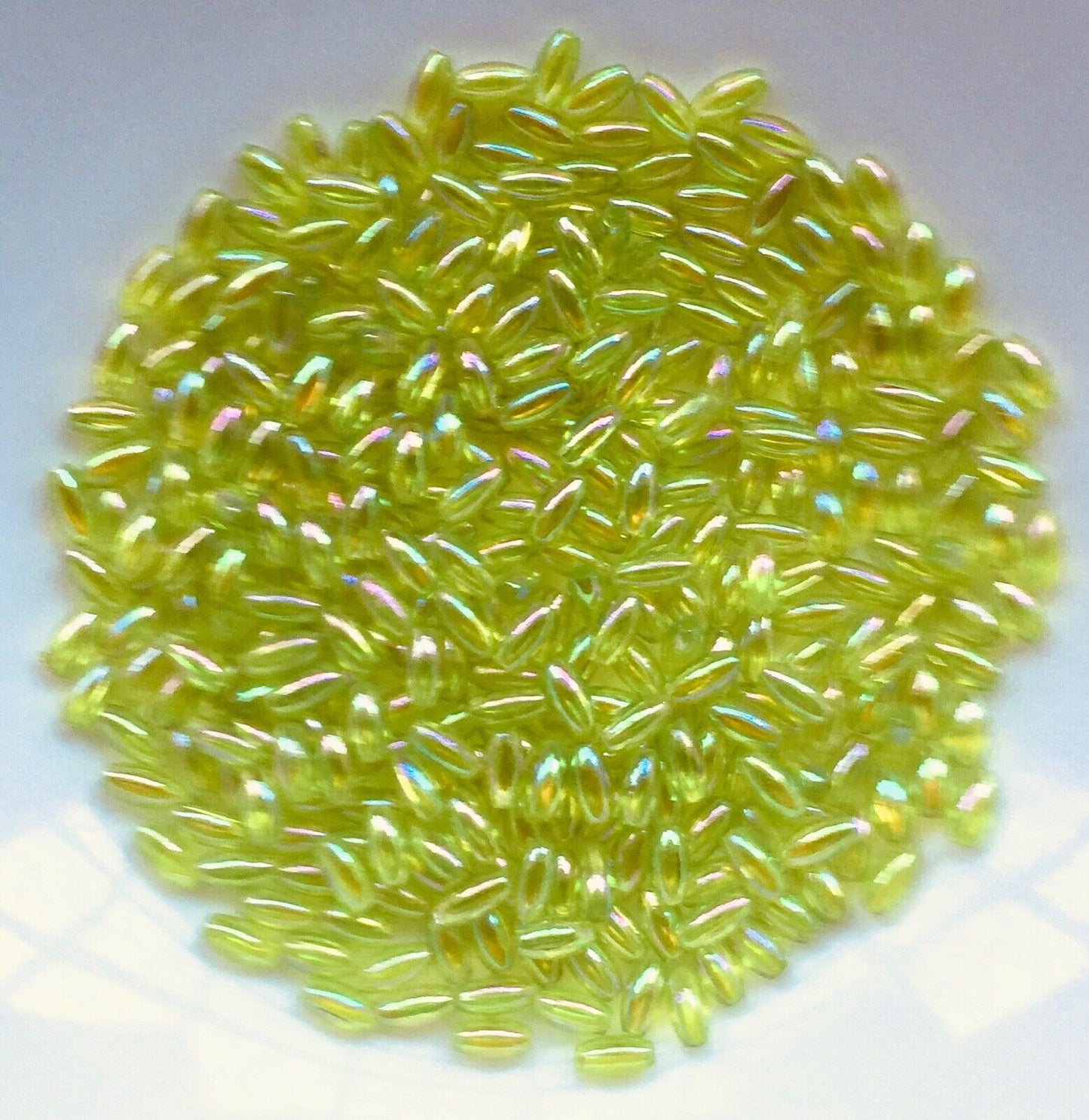 500 pcs Small Rice Pearl 6mmx3mm Acrylic Beads for Jewellery and Sewing Craft