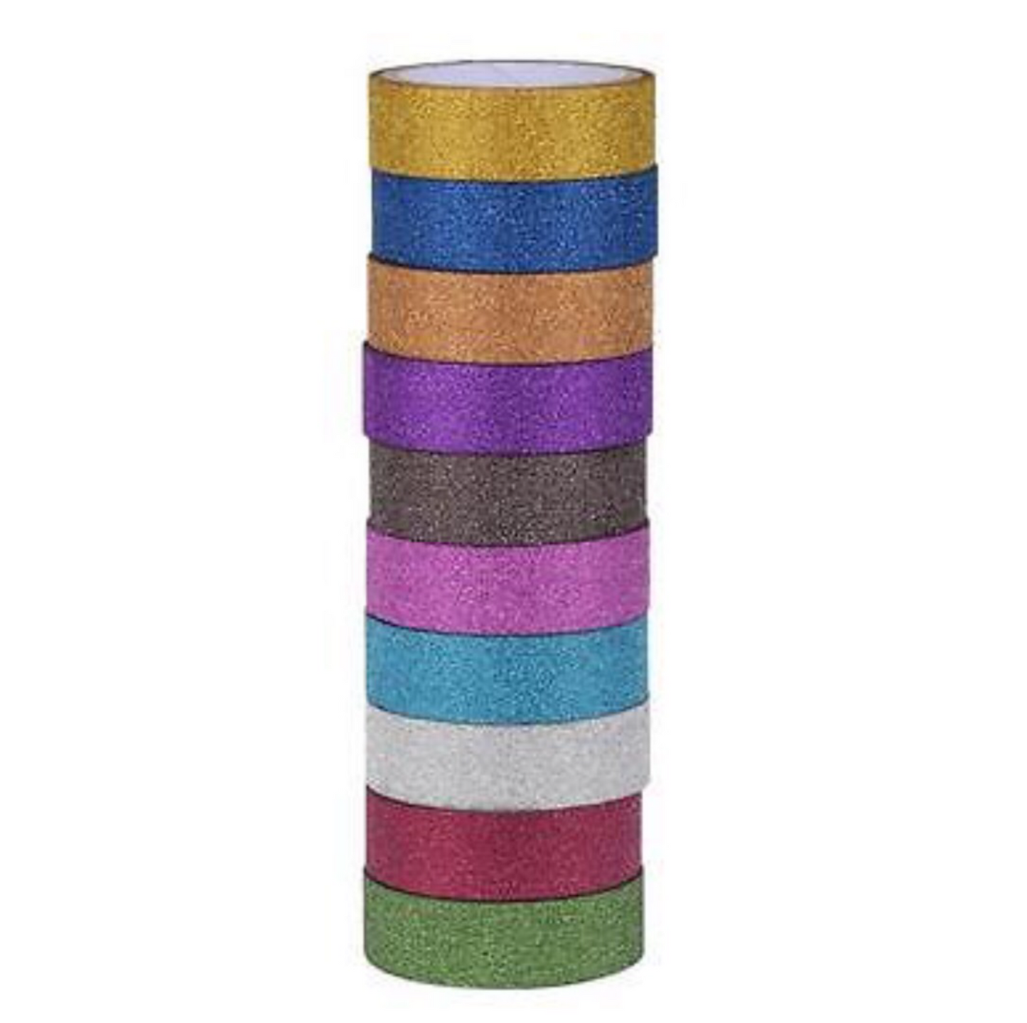 6x Roll Multi Colour 3mtrs 15mm Glitter Washi Tape - Pick Your Colour
