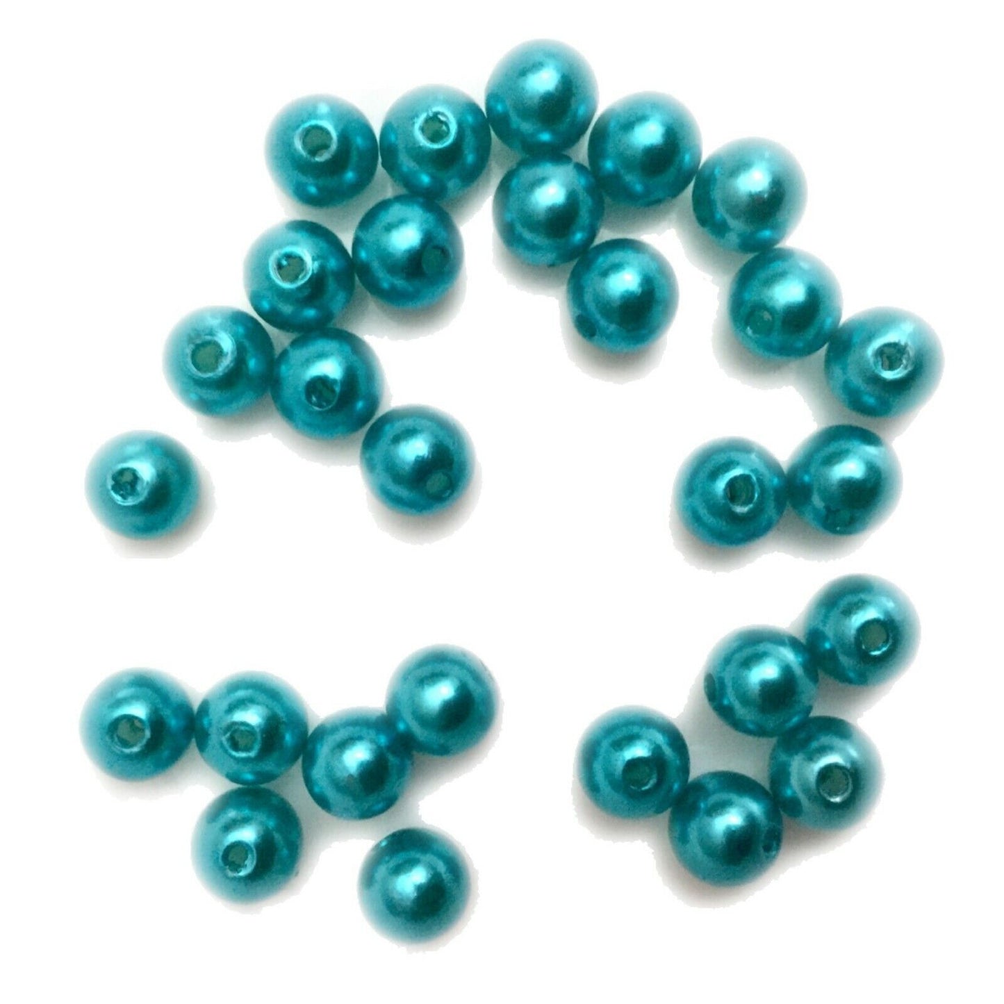 100x Acrylic 8mm Faux Pearl Beads - Choose Your Colour
