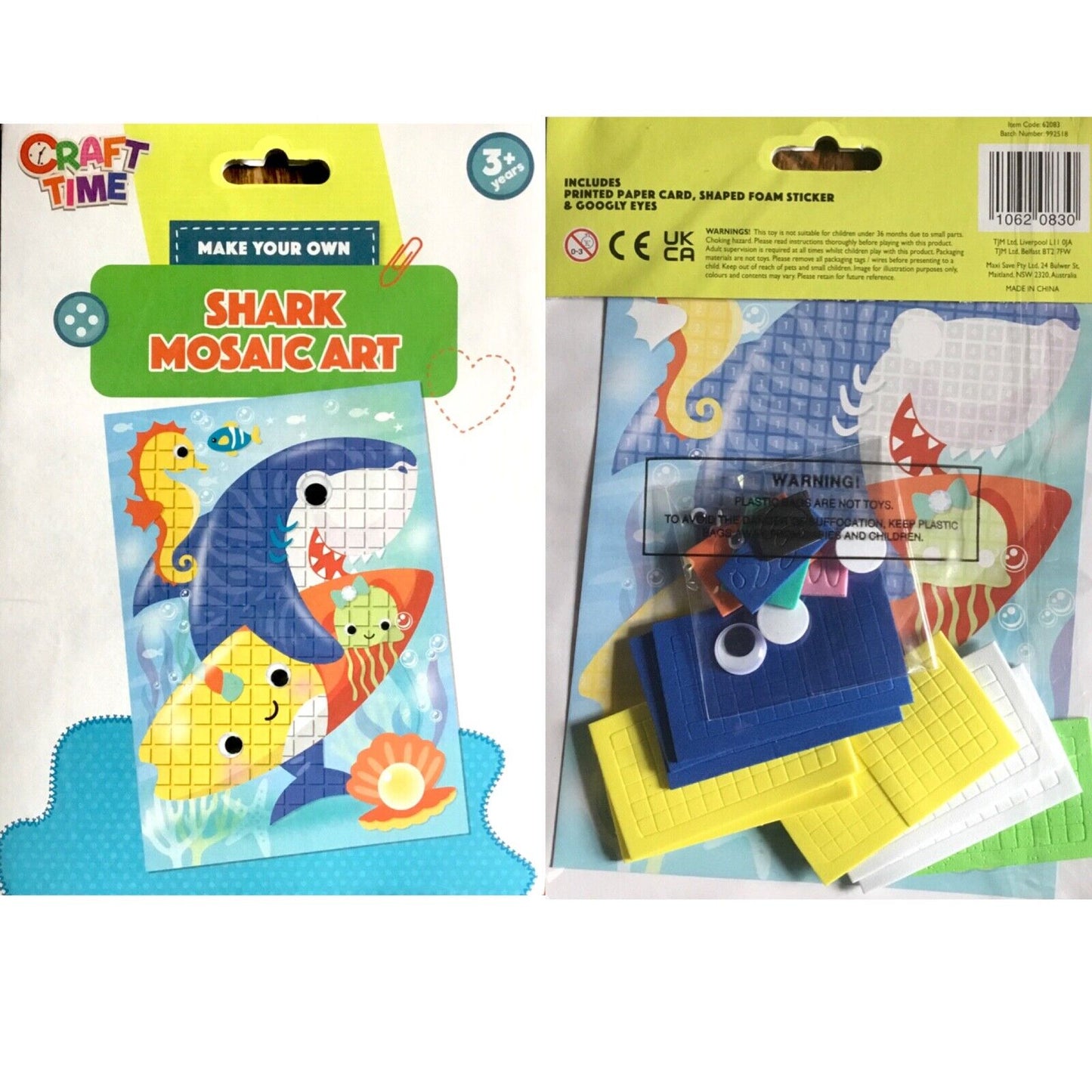 1x Craft Time Sticker Mosaic Picture Craft Kit - Choose Your Design