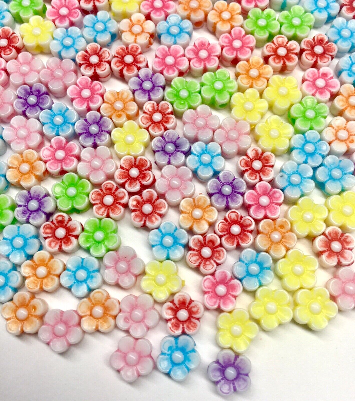 100 pcs Flowers and Butterfly Acrylic Charm and Beads - Pick Your Design