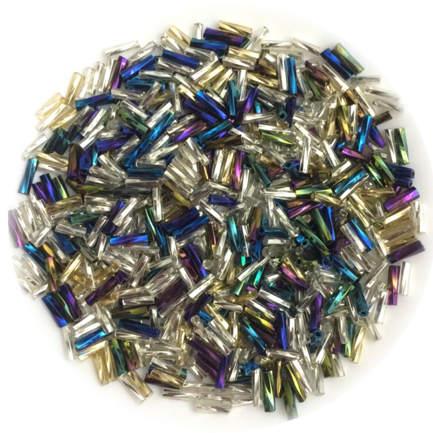 650+ Twisted Spiral 6mm Bugle Tube Glass Seed Beads - Pick Your Colour