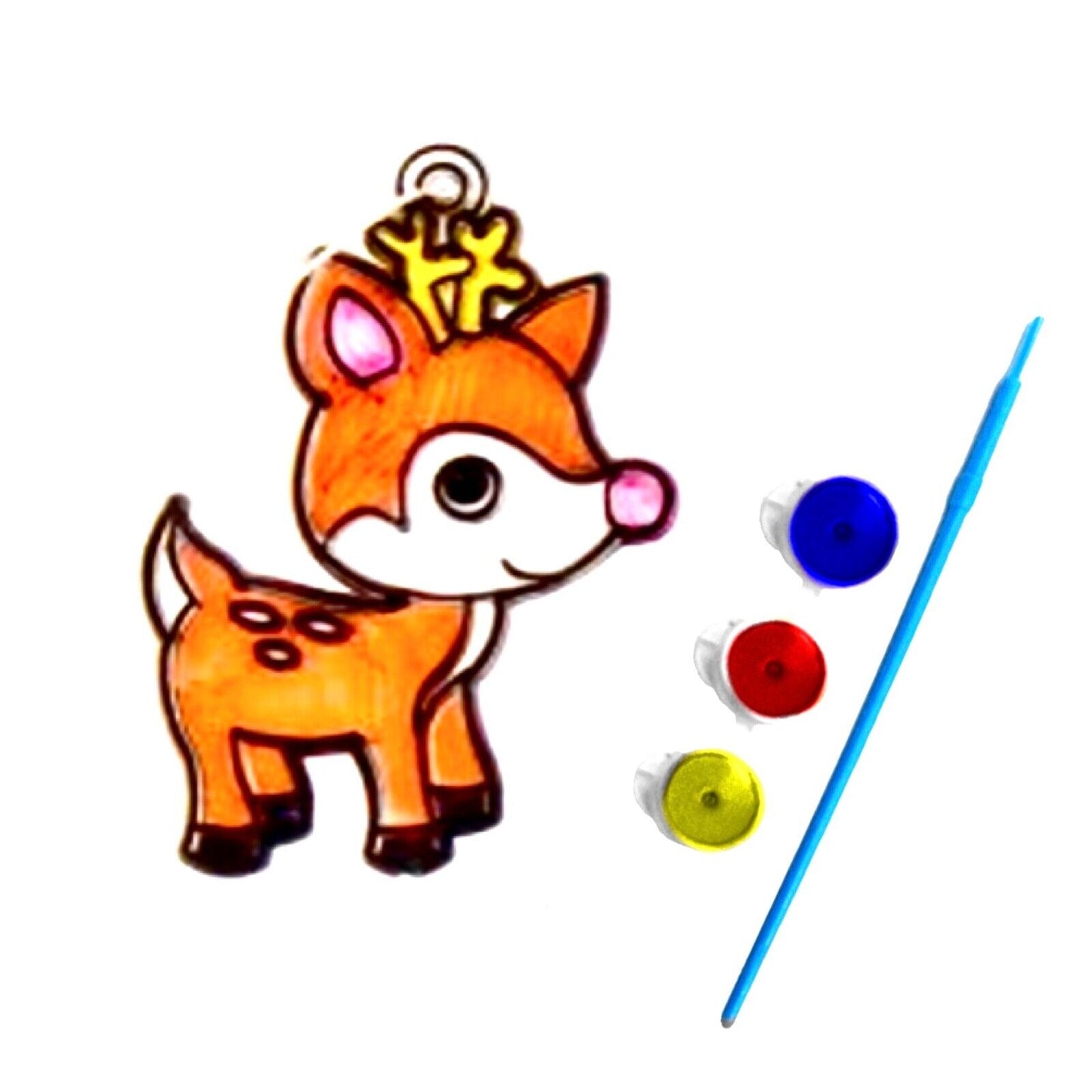 1x Cute Animals or Mythical Creatures Paint Your Own Suncatcher DIY Kit