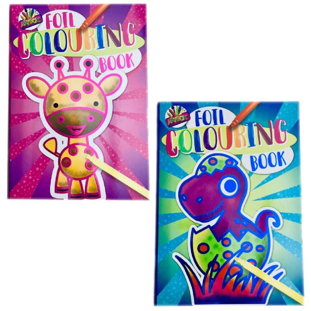 Kids Foil Colouring Book - 2 Cover Theme to Choose